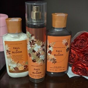 Bath & Body Works Fall in Bloom Body Wash Set - Orange and Cream